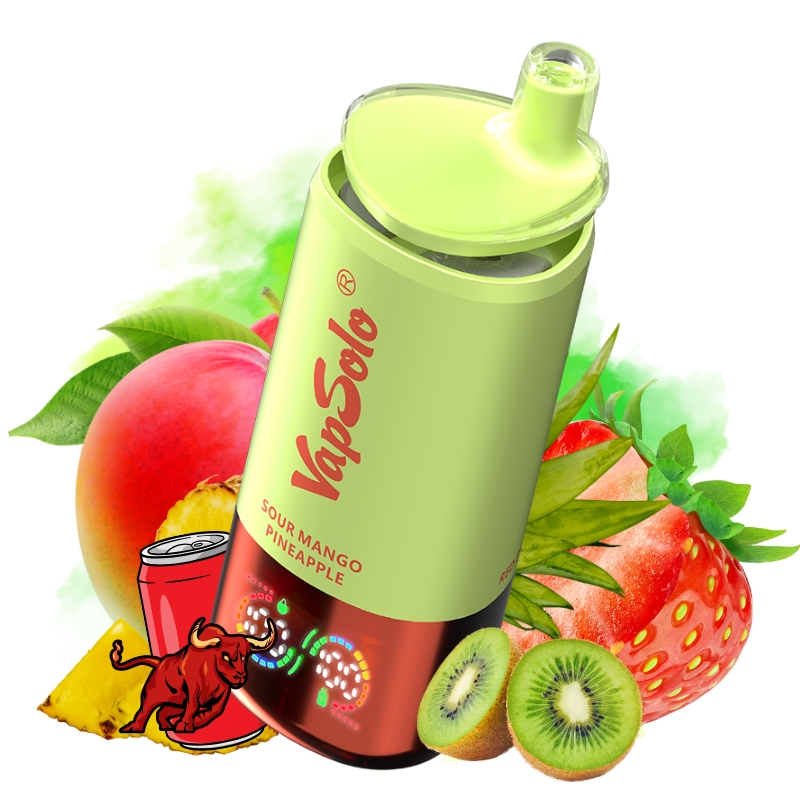 VapSolo Triple Strawberry Kiwi & Sour Mango Pineapple & Red Bull Geschmack