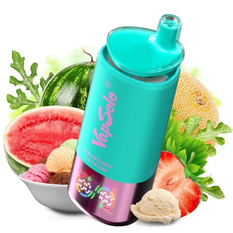 VapSolo Triple Watermelon Ice & Strawberry Ice Cream & Triple Melon Geschmack