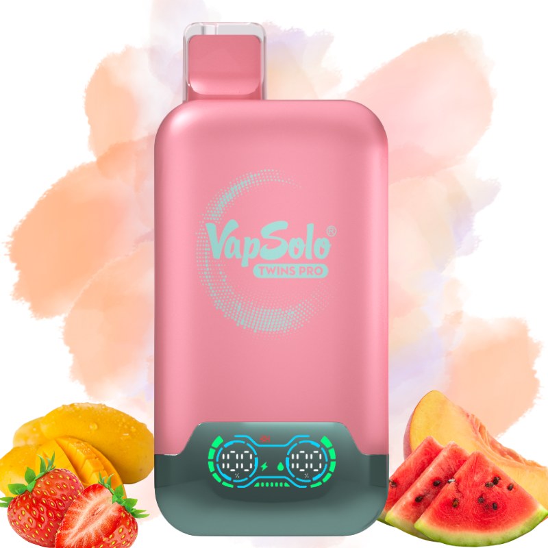 Vapsolo Twins Pro 50000 Erdbeere & Mango Pfirsich Wassermelone Vapsolo Twins Pro 50000 Strawberry & Mango Peach Watermelon