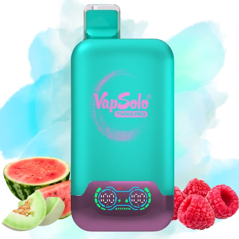 Vapsolo Twins Pro 50000 Triple Melon & Raspberry Watermelon Vapsolo Twins Pro 50000 Triple Melon & Raspberry Watermelon