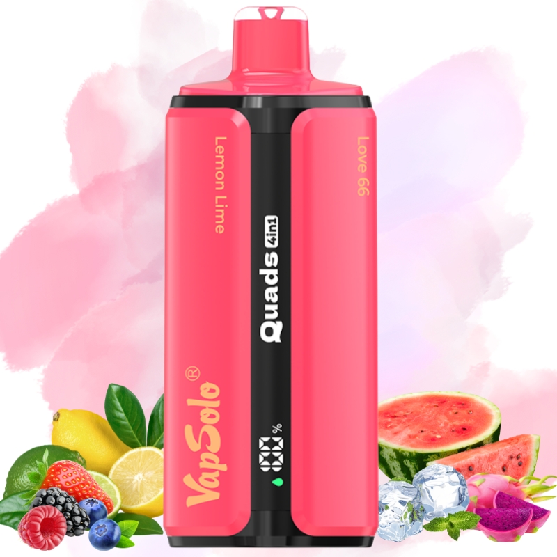 Vapsolo Quads 80000 Lemon Lime-Watermelon Ice-Black Ice Dragon Fruit Strawberry-Love66