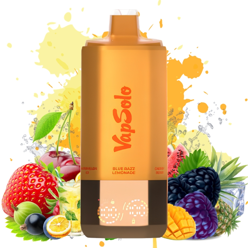Vapsolo 6in1 180k Blue razz lemonade -cherry berry -Strawberry banana -Triple melon -Peach mango pineapple -Watermelon ice