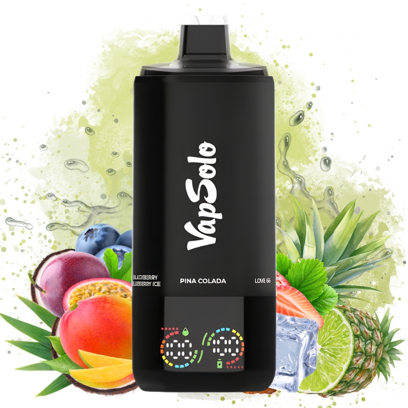 Vapsolo 6in1 180k Pina colada -Love 66 -lime passion fruit -Monster mango -Strawberry ice -Blackberry blueberryice
