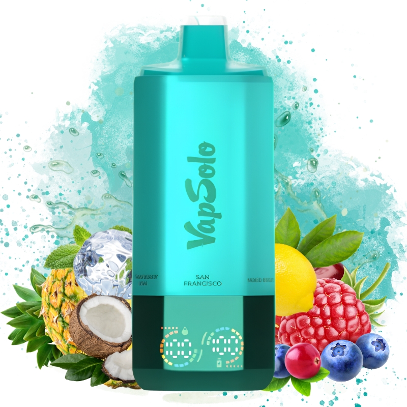 Vapsolo 6in1 180k San francisco-Mixed berry-Coco loco-Cherry lemon-Black ice dragonfruit-Strawberry kiwi