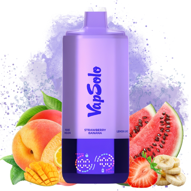 Vapsolo 6in1 180k Strawberry banana-Lemon lime-Watermelon ice-Peach mango pineapple-Sour triple berry-Hami melon