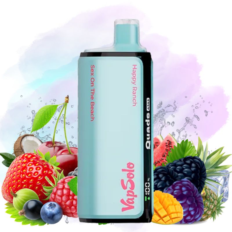 Vapsolo Quads 80000 Happy Ranch-Sex On The Beach-Watermelon Coconut-Cherry Berry