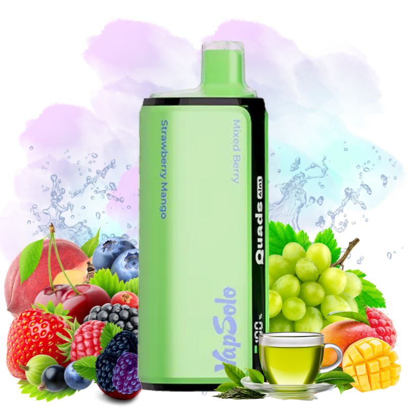 Vapsolo Quads 80K Mixed Berry-Green Grape Grapefruit Green Tea-Strawberry Mango-Peach Iced Tea